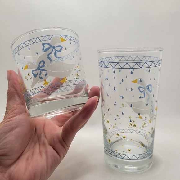 Vintage Anchor Hocking Farm Country Geese Glass Set of 2 Tumblers - Picture 9 of 15